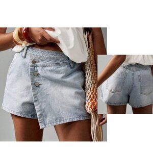 NEW Denim Skort Mini assymetric Skirt